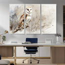 Barn Owl Wall Art | Watercolor Canvas Print | Perfect for