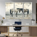 Chines Style Majestic Horses Wall Art | Ready to Hang and