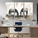 Chines Ink Style Vintage Horses Wall Art Canvas Print for by MyGreatCanvas | Canvas Wall Art Prints | Photo Prints & Wall Decor