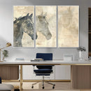Abstract Horse Canvas Print | Modern Farmhouse Wall Art |