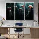 Abstract Jellyfish Wall Art Canvas Print
