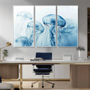 Blue Jellyfish Wall Art Canvas Print