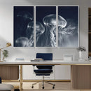Jellyfish Wall Art Canvas Print, Modern Abstract Jellyfish