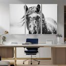 Western Wall Art | Black and White Winter Horse Wall Art | by MyGreatCanvas | Canvas Wall Art Prints | Photo Prints & Wall Decor
