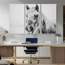 White Horse Wall Art | Ready to Hang and Framed | Winter