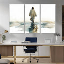 Abstract Jesus Wall Art Canvas Print, Christian Wall Art,