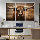 Longhorn Bull Wall Art | Canvas Print | Ready to Hang | by MyGreatCanvas | Canvas Wall Art Prints | Photo Prints & Wall Decor