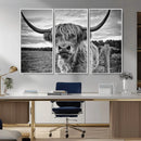 Scottish Highland Cow Canvas Wall Art Farmhouse Decor, by MyGreatCanvas | Canvas Wall Art Prints | Photo Prints & Wall Decor