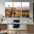 Scottish Highland Cow Canvas Wall Art – Rustic Farmhouse