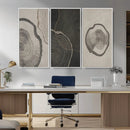 Minimalist Tree Rings Wall Art | Modern Abstract Canvas