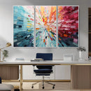 Radiant Bloom Abstract Floral Wall Art Canvas Print -