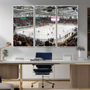 Lausanne Arena Ice Hockey Stadium Wall Art Canvas Print,