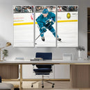 San Jose Sharks Ice Hockey Player Wall Art Canvas Print