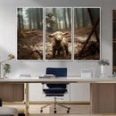 Jesus Running After a Lost Lamb Canvas Wall Art Print
