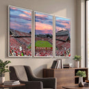 Carter-Finley Stadium Art Sunset Game Triple Canvas Wall Art