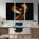 Fiery Phoenix Canvas Print | Ready to Hang Wall Art | Bold