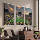 University of Michigan Wolverines Print Canvas, Football