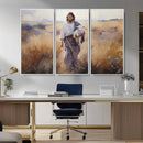 Jesus the Good Shepherd Wall Art Canvas Print - Lost Lamb