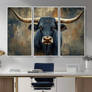 Texas Western Wall Art Canvas Print - Abstract Cow Longhorn by MyGreatCanvas | Canvas Wall Art Prints | Photo Prints & Wall Decor