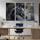 Large Abstract Horse Wall Art Canvas Print | Farmhouse Wall