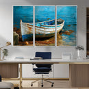 Vintage Boat on Tranquil Waters | Coastal Wall Art for