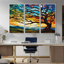 Vibrant Mosaic Tree of Life Wall Art | Stained Glass Style
