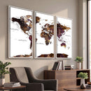 World Map Canvas Print – Detailed Map of the World Wall Art