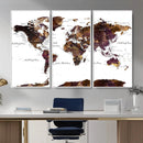 World Map Canvas Print – Detailed Map of the World Wall Art by MyGreatCanvas | Canvas Wall Art Prints | Photo Prints & Wall Decor