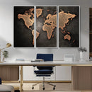 World Map Canvas Print – Framed Travel Map Wall Art for