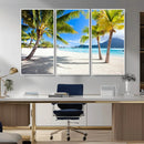 Blue Beach and Sea Wall Art Canvas Print by MyGreatCanvas | Canvas Wall Art Prints | Photo Prints & Wall Decor