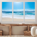 Wall Art Canvas Print Shiny Blue Sea and Beach by MyGreatCanvas | Canvas Wall Art Prints | Photo Prints & Wall Decor