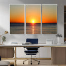 Golden Horizon Sunset Over Ocean Wall Art Canvas Print – by MyGreatCanvas | Canvas Wall Art Prints | Photo Prints & Wall Decor