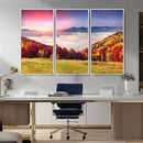 Autumn Mountain Foggy Landscape Wall Art Canvas Print | by MyGreatCanvas | Canvas Wall Art Prints | Photo Prints & Wall Decor