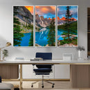 Canadian Rockies Moraine Lake Wall Art Canvas Print, Pine