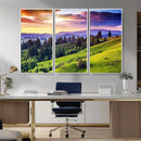 Green Hills and Sunset Wall Art Print - Scenic Landscape by MyGreatCanvas | Canvas Wall Art Prints | Photo Prints & Wall Decor