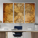 Vintage World Map Canvas Print – Antique Push Pin Travel by MyGreatCanvas | Canvas Wall Art Prints | Photo Prints & Wall Decor