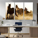 Horses and Cowboys Wall Art Canvas Print by MyGreatCanvas | Canvas Wall Art Prints | Photo Prints & Wall Decor