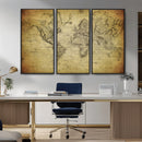 Push Pin World Map Canvas Print – Travel Tracker Wall Art