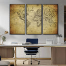 Push Pin World Map Canvas Print – Travel Tracker Wall Art