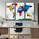 World Map Canvas Print – Detailed Map of the World Wall Art
