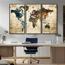 World Map Canvas Print – Detailed Map of the World Wall Art by MyGreatCanvas | Canvas Wall Art Prints | Photo Prints & Wall Decor