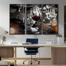 Red Wine and Glass Canvas Print by MyGreatCanvas | Canvas Wall Art Prints | Photo Prints & Wall Decor