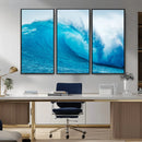 Big Ocean Surfing Wave Wall Art Canvas Print by MyGreatCanvas | Canvas Wall Art Prints | Photo Prints & Wall Decor