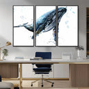 Watercolor Whale Wall Art Canvas Print by MyGreatCanvas | Canvas Wall Art Prints | Photo Prints & Wall Decor