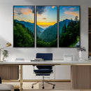 Green Forest Wall Art Canvas Print