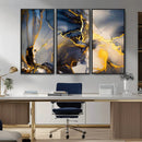 Large Abstract Wall Art Print - Gold and Blue Abstract by MyGreatCanvas | Canvas Wall Art Prints | Photo Prints & Wall Decor