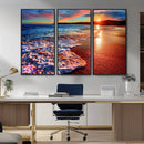 Colorful Coastal Sunset on the Beach Canvas Print, Ocean