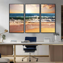 Serene Beach Path Canvas Art, Giclee Canvas Print with