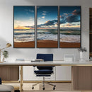 Ocean Beach Wall Art Canvas Print Sunset Artwork Print
