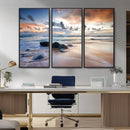 Serene Weather On The Beach Wall Art Canvas Print